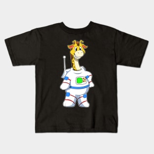 Giraffe as Astronaut in Costume Kids T-Shirt